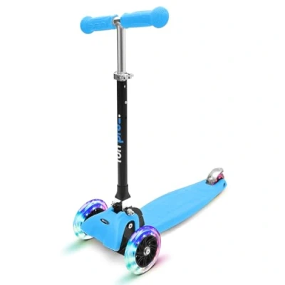 Imagen de Patinete One de fun pro El Seguro Premium para niños, con LED en Las Ruedas, Plegable, a Partir 2 años (Patinete), certificación TÜV, Negro