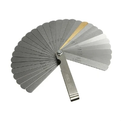 Imagen de BARAC Galgas reglaje valvulas, de espesor, Galga Acero 32 Cuchillas Métrica Marcada y Herramienta Medición Imperial Gap, para motor/válvula/galgas.