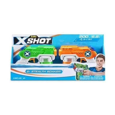 Imagen de Pack 2 Pistolas de Agua X Shot Warfare Double Small Stealth, 16x13x3cm c/u