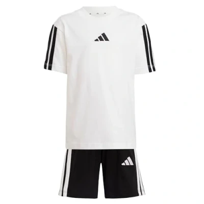 Imagen de adidas Performance Essentials KIDS Unisex SET Pantalón corto de deporte para niños, Talla: 5 6a, White/black