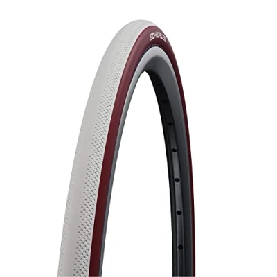 Imagen de Schwalbe King Neumáticos, Adultos Unisex, Color Blanco y Burdeos, 26 x 1.0