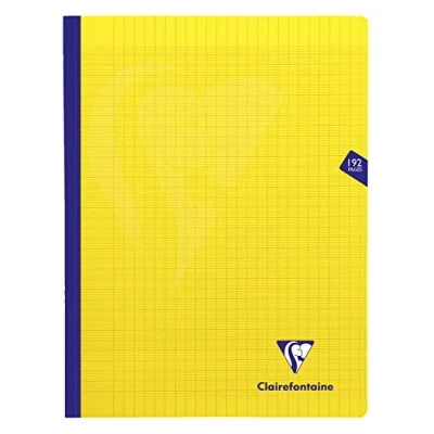 Imagen de Clairefontaine Ref 349341C Cuaderno con rosca Mimesys (192 páginas) Tamaño A4+, regla de Séyès, papel vitela cepillado 90 g/m², cubierta plástico blanda Amarillo