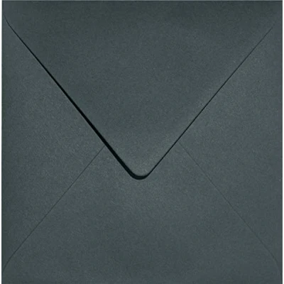 Imagen de Netuno 25 sobres cuadrados de color verde bosque negro, 153 x mm, 120 g, Keaykolour Holly, ecológicos para tarjetas cumpleaños, felicitación, boda,