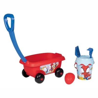 Imagen de Smoby Carrito con Ruedas y asa Plegable Decorado Spidey Sus Amigos. (7600867020)