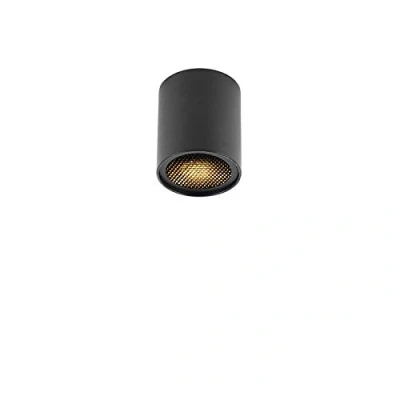 Imagen de QAZQA diseño Foco negro TUBO Honey Aluminio Cilíndra Adecuado para LED Max. 1 x 50 Watt