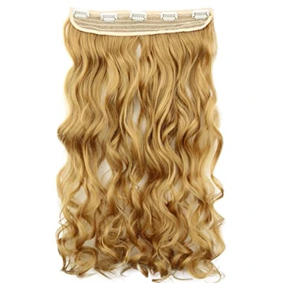Imagen de CAISHA 55cm Clip En Extensiones De Cabello Postizo Ondulado Rubio Miel C65 1