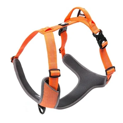 Imagen de Arnés para Perro Reflectante Ajustable No Tire Mascota Durable Chaleco Coche Viaje al Aire Libre TLH6071(Naranja,S)