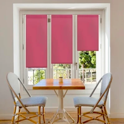 Imagen de Blindecor Aure Estor enrollable Easyfix translúcido liso Fucsia, 87 x 180 cm (ancho por alto) Tamaño de la Tela 84 175 Estores sin herramientas para ventanas