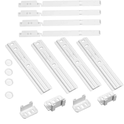 Imagen de DL SERVICE kit Instalacion Guias puerta Frigorifico empotrable universales, 4 guías para de frigorífico y instalación integrado, apto todas las marcas como Beko, Smeg, Samsung