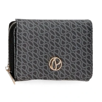 Imagen de Pepe Jeans Megan Billetero con Monedero Negro 10x8x3 cms Piel sintética
