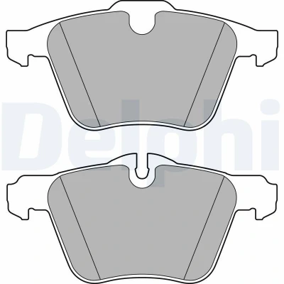 Imagen de DELPHI LP2766 Juego de pastillas freno preparado para indicador desgaste Chapa antichirridos sin accesorios JAGUAR: F Type Coupé, XJ Berlina