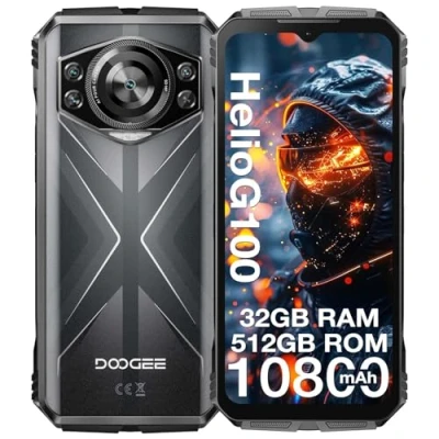 Imagen de DOOGEE S118 Telefono Movil Resistente, 32GB + 512GB/2TB 10800mAh/33W Irrompible Android 14, 6.6 FHD+ 120Hz Helio G100 Todoterreno, 50MP+12MP Visión Nocturna, IP68/4G Dual SIM/NFC Moviles