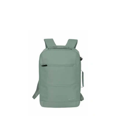 Imagen de travelite mochila de equipaje mano, para ordenador portátil 15,6 pulgadas, viaje material reciclado con compartimento seguridad, 46 cm, Verde Sage