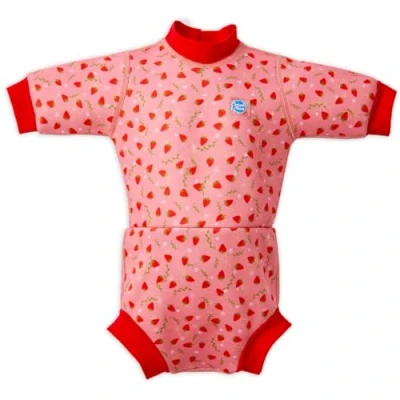 Imagen de Splash About Happy Wetsuit and Toddler Swim Nappy, Strawberry Field, 12 24 Meses Unisex Baby