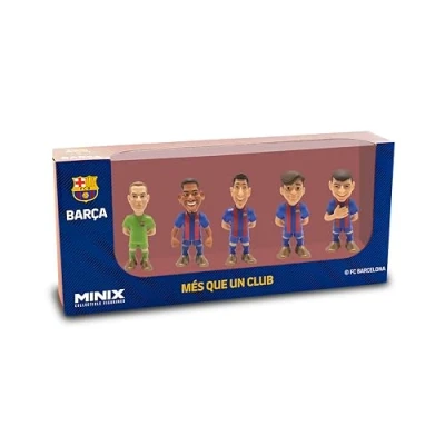Imagen de MINIX Figuras coleccionables, paquete de 5 jugadores fútbol 7 cm, una maravilla en miniatura para todos los entusiastas del fútbol. FC Barcelona, Araujo, Ter Stegen, Gavi, Pedri, Lewandowski,
