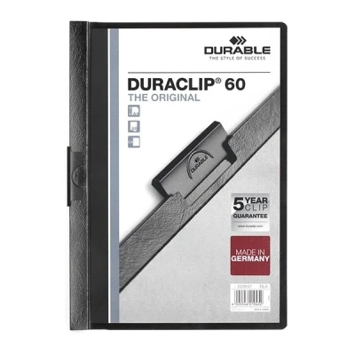 Imagen de Durable 220901 Carpeta con clip Duraclip Original 60 (para 1 hojas de A4), 25 piezas, negro