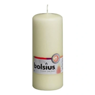Imagen de Bolsius velas lisas, marfil, juego de 10 unidades, decorativas para el hogar, longitud combustión 42 horas, sin perfumar, cera vegetal natural, 15 x 6 cm