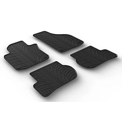 Imagen de Gledring 0062 Juego de alfombrillas suelo Caucho delante y detrás 4 negro 750mm 550mm VOLKSWAGEN: GOLF 5, 6, Jetta 3