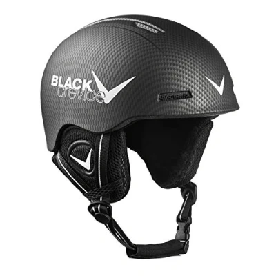 Imagen de BLACK CREVICE Stubai Casco de esquí para niños I Resistente a Golpes con diseño Deportivo Transpirable Tamaño Ajustable (48 52, Carbono Negro/Blanco)