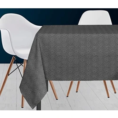 Imagen de Soleil d&#039;ocre Mantel, Rectangular, Gris, 140 x 240 cm