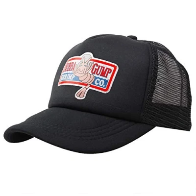 Imagen de Unisex Camión Casera De Malla Béisbol Snapbeb Bubba Gump Gorra Camarón Bordado Sombreros Black
