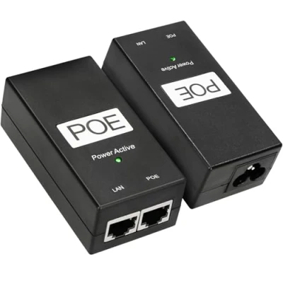 Imagen de Inyector PoE Extralink 24 24W G Fuente de alimentación 24V, 1A, 24W, Gigabit, Cable Incluido, Adaptador PoE, 2 Puertos, LED Indicator Plug &amp; Play, Alimentador para cámaras IP, Access Point