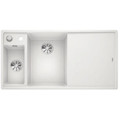 Imagen de Blanco 524657 Fregadero de cocina granito, 60 cm Unterschrank Hauptbecken links mit Glasschneidbrett