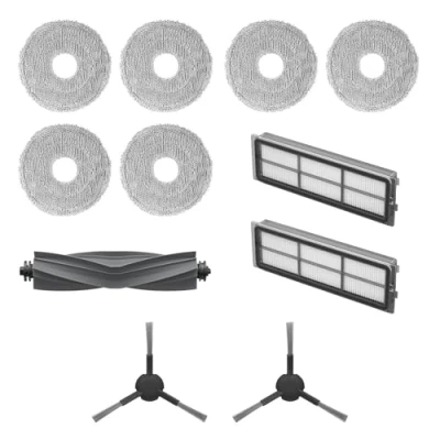Imagen de Dreame Kit de accesorios para el robot L10s Pro Gen2 Incluye 6 mopas (3 pares), 2 filtros, cepillos laterales, 1 cepillo principal, originales Dreame.