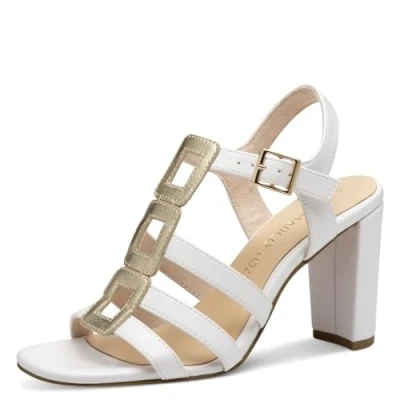 Imagen de MARCO TOZZI Sandale mit Absatz 2 28319 44, Sandalia con talón Mujer, Blanco, 40 EU