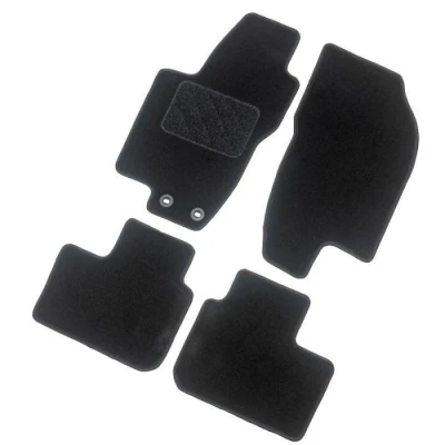 Imagen de AutoStyle TM FI549 Juego de alfombrillas suelo textil delante y detrás 4 negro