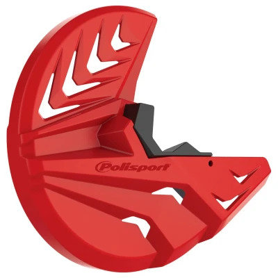 Imagen de POLISPORT 8155600003 Protector de disco &amp; horquilla inferior fabricado en polipropileno resistente a los impactos y la abrasión compatible con motocicletas GAS color Rojo