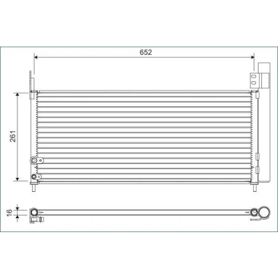 Imagen de VALEO 822640 Condensador con secador Aluminio 261