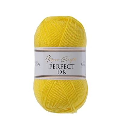 Imagen de Utopia Crafts DK Hilo doble para tejer, 100 g (maíz amarillo)