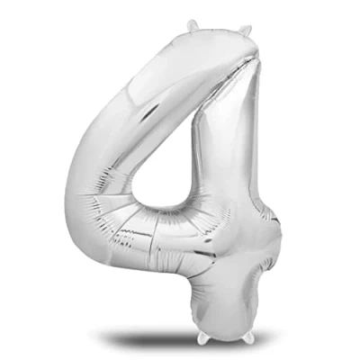 Imagen de envami® Globos de Cumpleãnos 4 101 CM Globo Años Numero Decoracion 2 Cumpleaños Niñas Numeros Gigantes para Fiestas Vuelan con Helio, Rosas