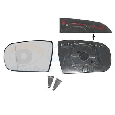 Imagen de VAN WEZEL 3029837 Cristal de Espejo izquierda MERCEDES BENZ: Clase E Berlina
