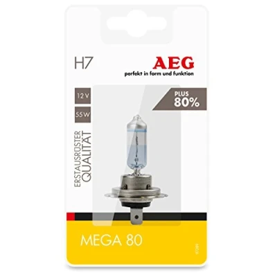 Imagen de AEG Automotive 97289 Lámpara Mega 80 Plus 80% H7, PX26d, 55W, 1 pieza