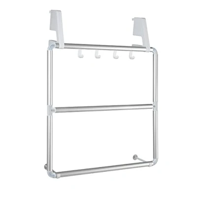 Imagen de Wenko Toallero para Puertas y cabinas de Ducha Compact 3 Barras Plata Mate