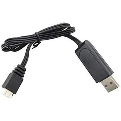 Imagen de YUNIQUE GREEN CLEAN POWER Cable de Carga USB 7.4V para Drones Compatible con SYMA X8C/X8G/Hubsan H501S Conector USB, Adecuado Baterías Lipo, Negro, Plástico