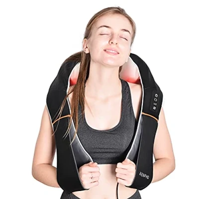 Imagen de RENPHO Masajeador de Cuello y Hombros, Cervical, Espalda con Calor, 3D Rotación Función 3 Velocidades Shiatsu Eléctrico Masajeador, Casa Oficina