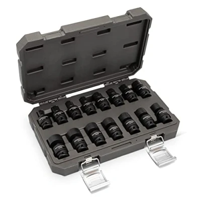 Imagen de GearWrench 84918N Broca de 3/8&quot; Juego Llaves Impacto Universales Estándar, 15 Piezas