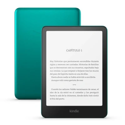 Imagen de Nuevo Kindle Paperwhite Signature Edition (32 GB) de Amazon Nuestro más rápido, con luz frontal autorregulable, carga inalámbrica y semanas batería Verde jade metalizado