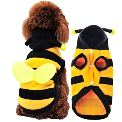 Imagen de Anjing disfraz de abejorro para perro pequeño, gato, Halloween, ropa mascotas, color amarillo
