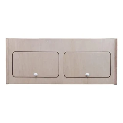 Imagen de Armario Almacenaje Madera Autocaravana sin Acabado 80x30x30cm Gabinete Almacenamiento Kit Mueble Camper 2 Puertas con Divisor Central Bisagras Cierre Suave Manijas Botón+Kit Fijación GRATIS