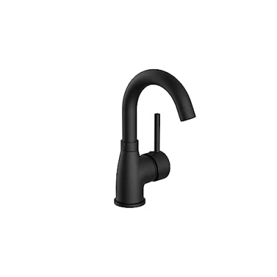 Imagen de EISL NI075FUTB Futura Grifo de baño con función ahorro energía, giratorio 360, color negro