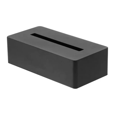 Imagen de Yamazaki 4216 Tower Estuche de pañuelos, Negro, Acero, diseño Minimalista, 26,5 x 13,5 7,5 cm (L An Al)