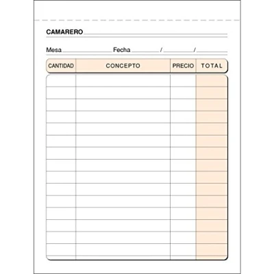 Imagen de Talonarios Camareros 8ª Praxton, Paquete x 10