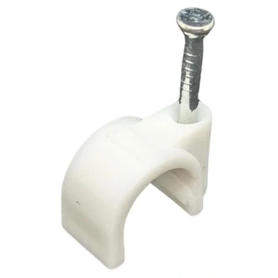 Imagen de Lumonic 100x abrazadera de clavo 10mm para cable blanco con 22mm p.ej. montaje en pared abrazaderas difere