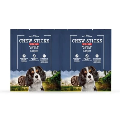 Imagen de by Amazon Golosinas para Perros Palitos Masticables con Carne de vacuno, 8x11g (88g)