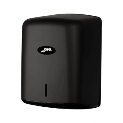 Imagen de Jofel Dispensador de Papel en Bobina hasta 205mm Mecha Continuo, Especial para Dispensar por el Centro la Base, Maxima Higiene, Carcasa ABS, Valor AG47600 MT, Negro Mate