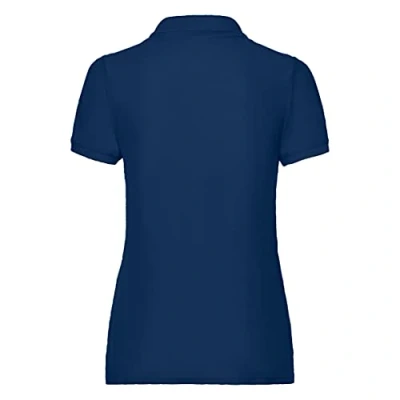 Imagen de Fruit of the Loom Polo de Manga Corta 65/35 para Mujer (Mediana (M)/Azul Marino)